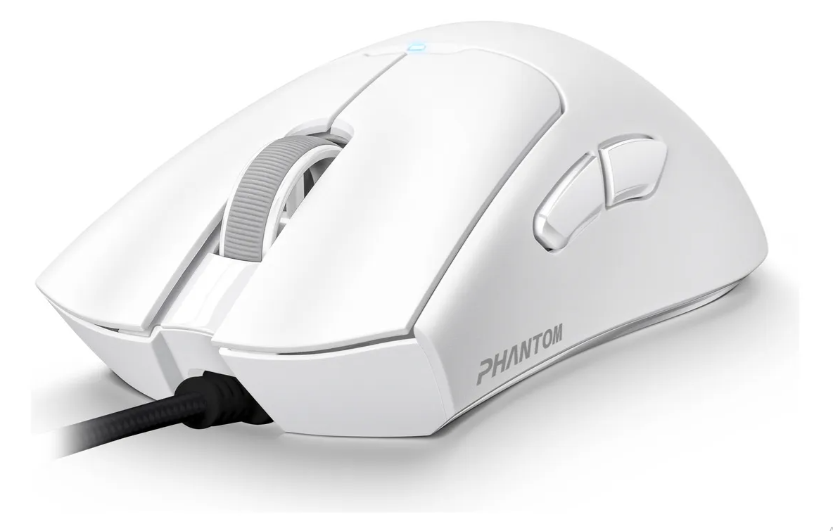 MOUSE GAMER FORCE ONE PHANTOM 8K WHITE 26.000 DPI