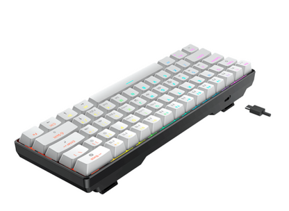 TECLADO MECANICO GAMER FORCE ONE ATLAS 60% HUANO RED 63 TECLAS RGB
