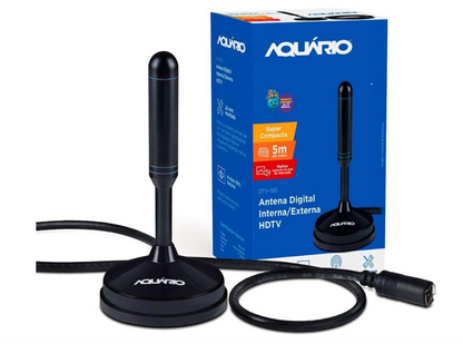 ANTENA DIGITAL COM CABO 5M VHF/UHF/FM/HDTV DTV-150, AQUARIO, DTV-150 DTV-150