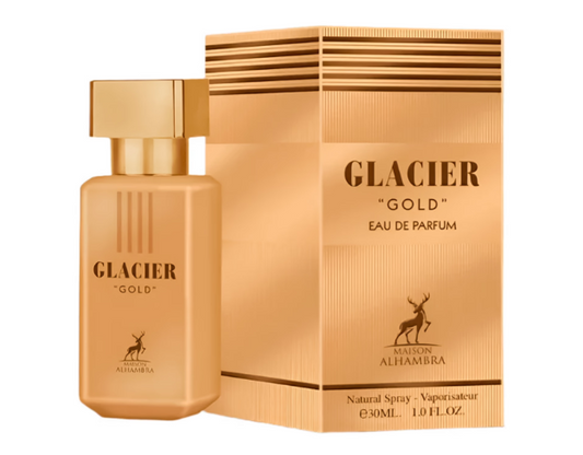 PERFUME MAISON ALHAMBRA GLACIER GOLD EAU DE PARFUM MASUCLINO 30ML