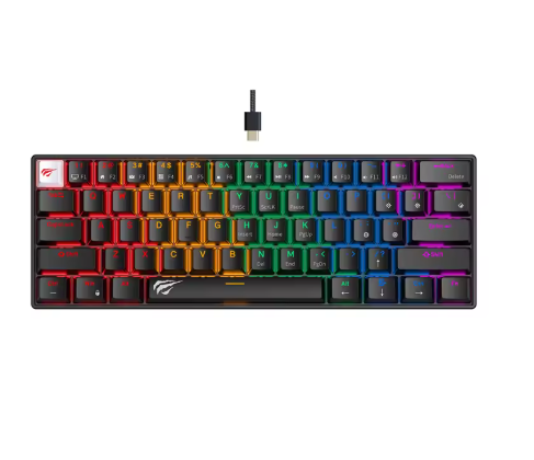 TECLADO HAVIT MECANICO KB903L BRANCO 60% SWITCH RED