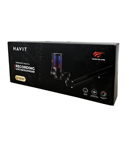 MICROFONE GAMER HAVIT GK50 PRO COM BRAÇO ARTICULADO