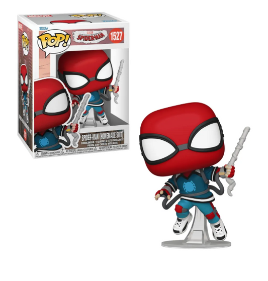 BONECO FUNKO POP SPIDER-MAN TRAJE CASEIRO 1527 - HOMEM ARANHA AMIGÃO DA VIZINHANÇA