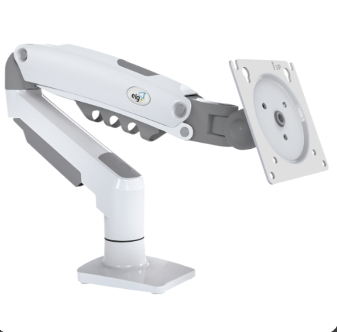 SUPORTE ARTICULADO DE MESA ELG COM PISTAO A GAS 17'' A 35'' POLEGADAS BRANCO