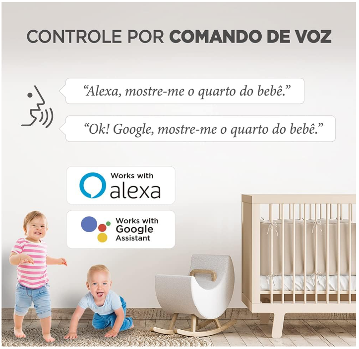 CAMERA ROBÔ 360 ELG FULL HD 1080P, INTELIGENTE, CONEXÃO COM ALEXA, BRANCO, ZOOM DIGITAL 6X