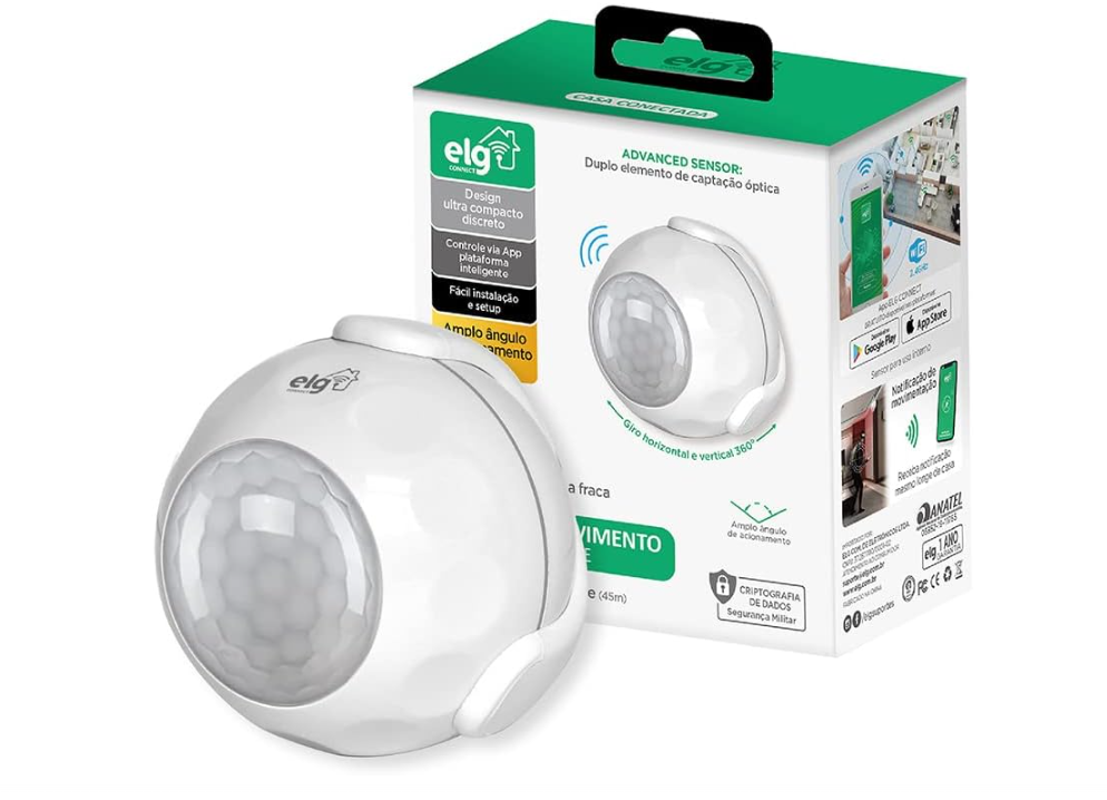 SENSOR DE MOVIMENTO E DETECTAÇÃO INTELIGENTE WIFI ELG