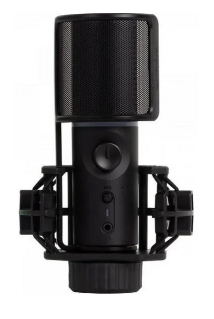 MICROFONE GAMER STREAMPLIFY COM BRAÇO ARTICULADO RGB- PRETO