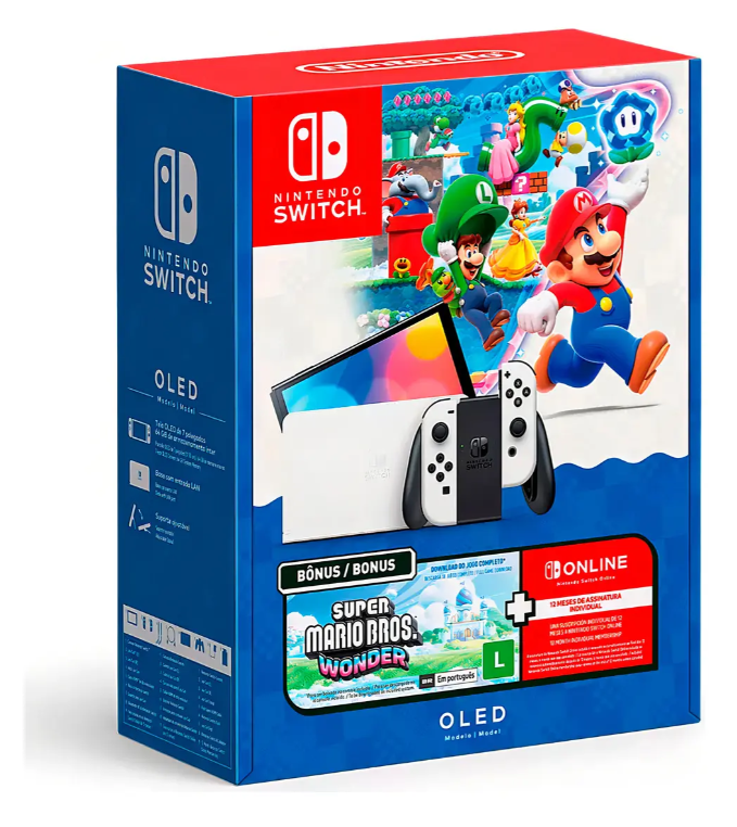 CONSOLE NINTENDO SWITCH OLED 64GB + MARIO WONDER