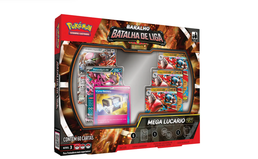 BARALHO POKEMON BATALHA DE LIGA MEGA LUCARIO EX