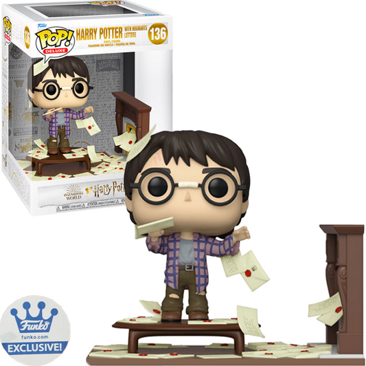 BONECO FUNKO POP HARRY POTTER COM CARTAS HOGWARTS 136 DELUXE