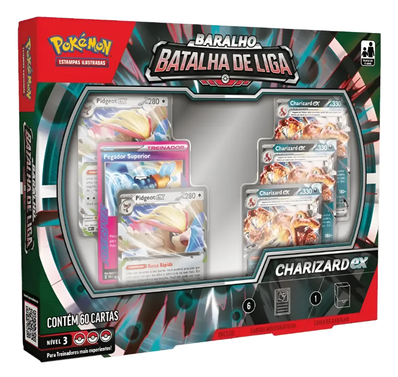 BARALHO BATALHA DE LIGA - CHARIZARD EX 60 CARTAS
