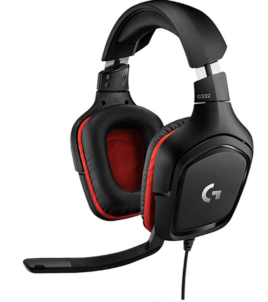 HEADSET LOGITECH G332 - PRETO/VERMELHO