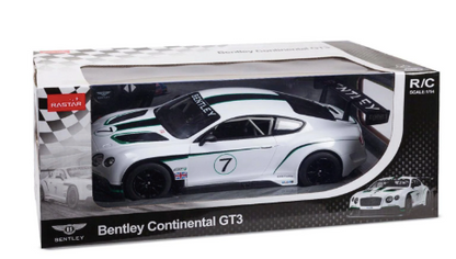 CARRO DE CONTROLE REMOTO BENTLEY CONTINENTAL GT3 RASTAR SCALA 1/14