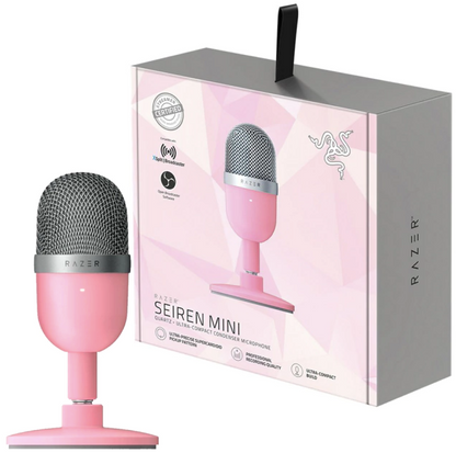 MICROFONE GAMER RAZER SEIREN MINI CONDENSADOR ROSA