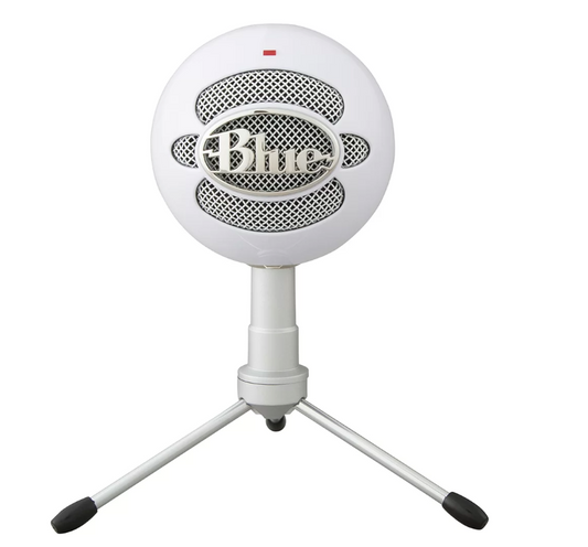 MICROFONE CONDENSADOR LOGITECH BLUE SNOWBALL ICE WHITE USB