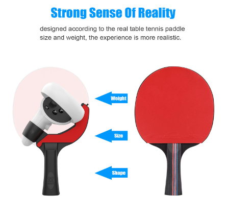 RAQUETE TENIS DE MESA PARA CONTROLES OCULOS VR META QUEST 2