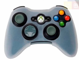 CAPA CASE SILICONE CONTROLE XBOX 360 - TRANSPARENTE