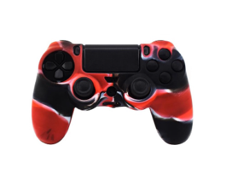 CAPA CASE SILICONE PLAYSTATION 4 - VERMELHO E PRETO
