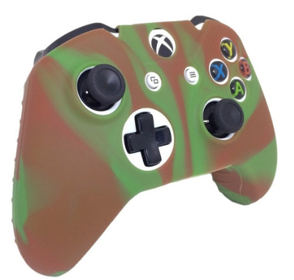 CAPA CASE SILICONE CONTROLE XBOX ONE - VERDE E MARROM