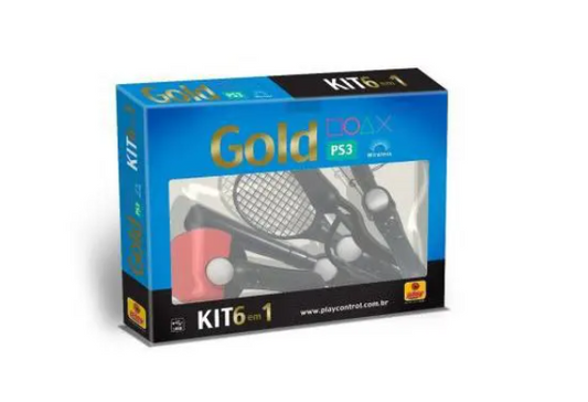 PS3 KIT 6 EM 1 GOLD PS3 MOTION PARA PS MOVE PLAY CONTROL