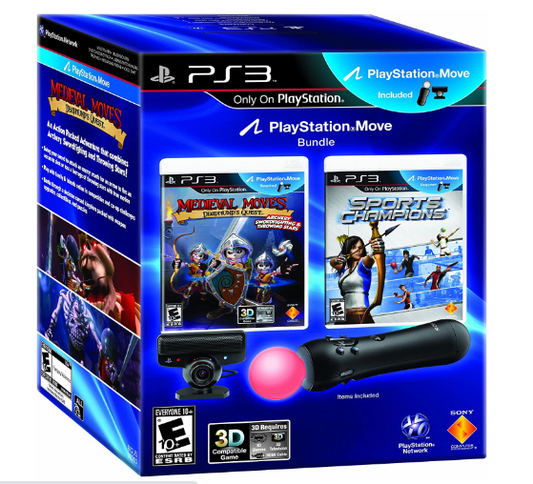 KIT PLAYSTATION MOVE BUNDLE COM 2 JOGOS  (SEMINOVO)