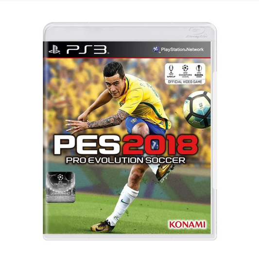 JOGO PS3 PES 2018 PRO EVOLUTION SOCCER NARRAÇÃO PORTUGUÊS (SEMINOVO)