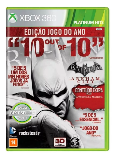 JOGO XBOX 360 BATMAN ARKHAM CITY (SEMINOVO)