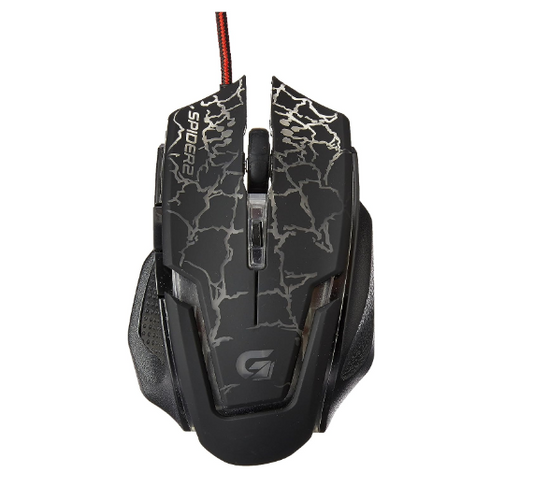 MOUSE GAMER FORTREK SPIDER 2 - PRETO E VERMELHO