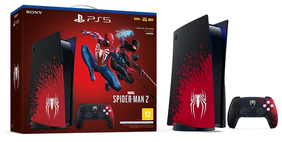 CONSOLE SONY PLAYSTATION 5 BUNDLE MARVEL SPIDER MAN 2 EDIÇÃO LIMITADA