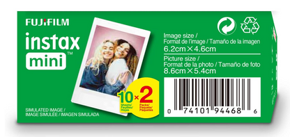 FILME INSTAX MINI BRANCO, 20 FOTOS, FUJIFILM