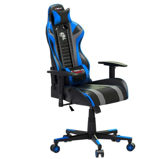 CADEIRA GAMER BLACK HAWK ELG - PRETO E AZUL CG05BKBL