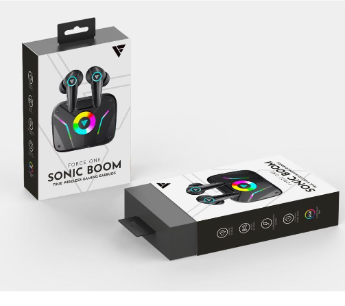FONE EARBUDS FORCE ONE SONIC BOOM WIRELESS GAMING BLUETOOTH 5.1 RGB