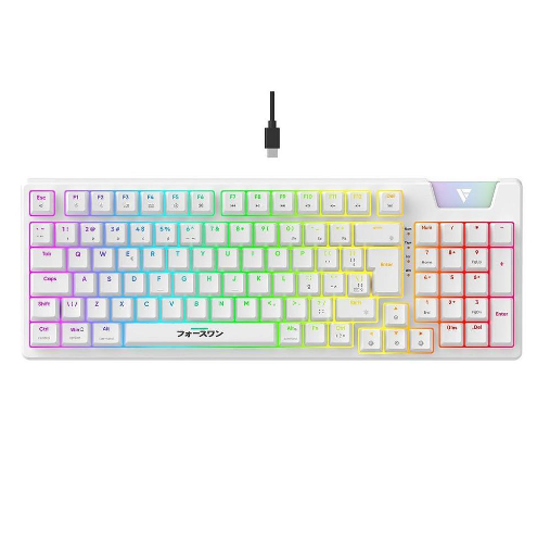 TECLADO FORCE ONE YARI SWITCHS GATERON YELLOW - RGB