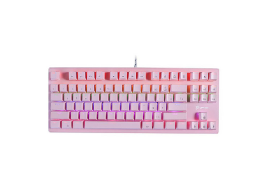TECLADO MECANICO WOLF PINK TC605 OEX OUTEMU BROWN