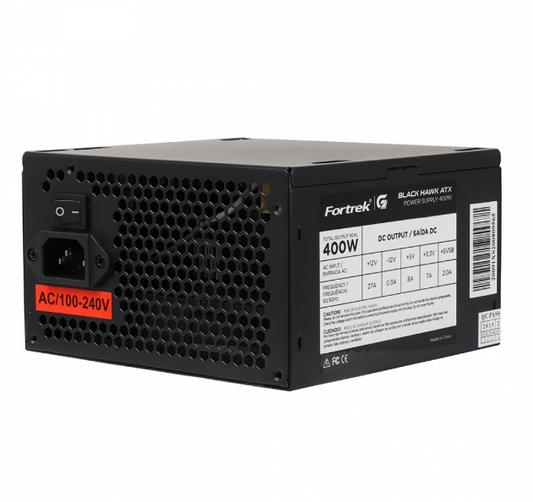 FONTE FORTREK 400 WATTS BLACK HAWK 80 PLUS WHITE