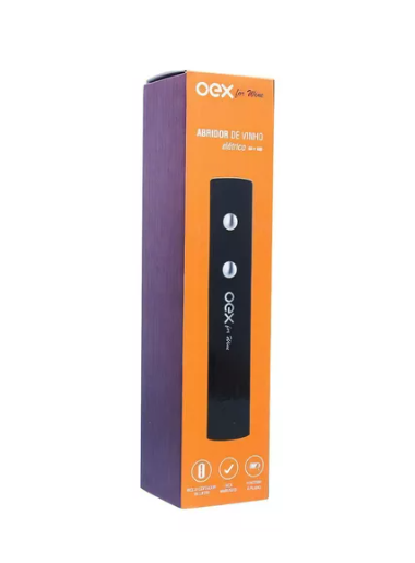 ABRIDOR DE VINHO ELETRICO AV100 PRETO
