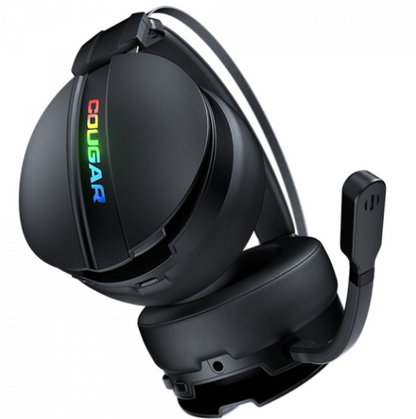 HEADSET GAMER COUGAR OMNES ESSENTIAL, WIRELESS, RGB,DRIVERS 53MM, MULTIPLATAFORMA, PRETO