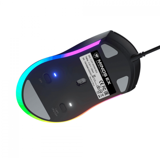 MOUSE GAMER COUGAR MINOS EX, RGB, 6400 DPI, BLACK
