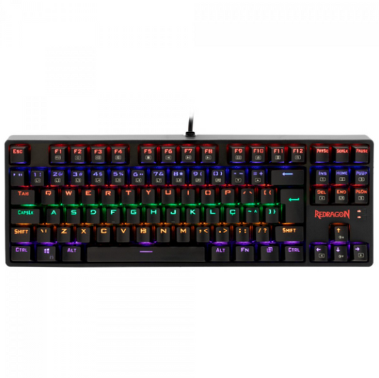 TECLADO REDRAGON DAKSA MECANICO GAMER KEYBORD SWITCH MARROM ABNT2