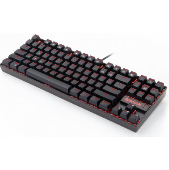 TECLADO REDRAGON KUMARA MECANICO SINGLE COLOR PRETO SWITCH MARROM ABNT2