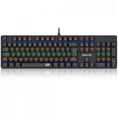 TECLADO GAMER REDRAGON VALHEIM RAINBOW PRETO SWITCH AZUL
