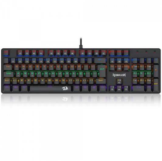 TECLADO GAMER REDRAGON VALHEIM RAINBOW PRETO SWITCH AZUL