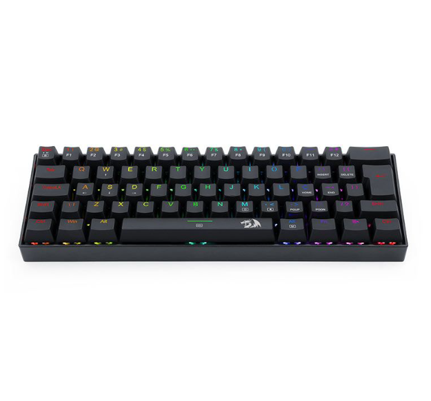TECLADO GAMER REDRAGON DRAGONBORN RGB PRETO SWITCH MARROM K630