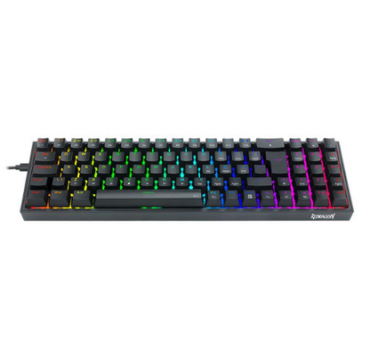 TECLADO GAMER REDRAGON POLLUX PRETO RGB PRETO SWITCH MARROM K628