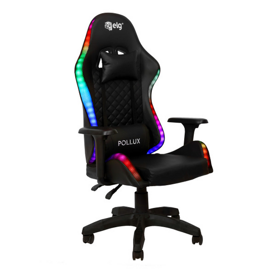 CADEIRA GAMER RGB POLLUX PRETA - CH08BKRGB