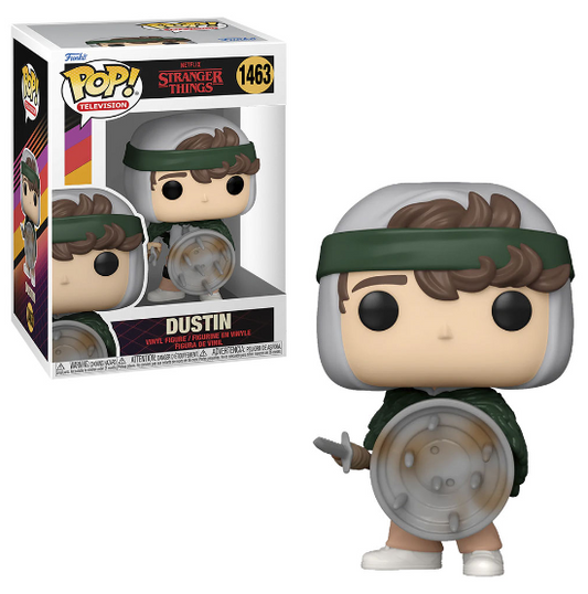 BONECO FUNDO POP DUSTIN WITH SHIELD 1463 - STRANGER THINGS