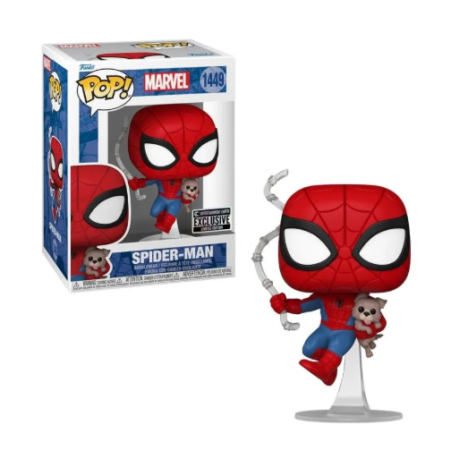 BONECO FUNKO POP SPIDER-MAN E CACHORRO SANDWICH 1449 - MARVEL