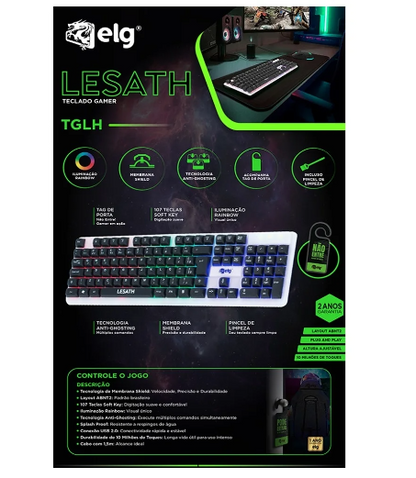 TECLADO GAMER ELG LESATH TLGH