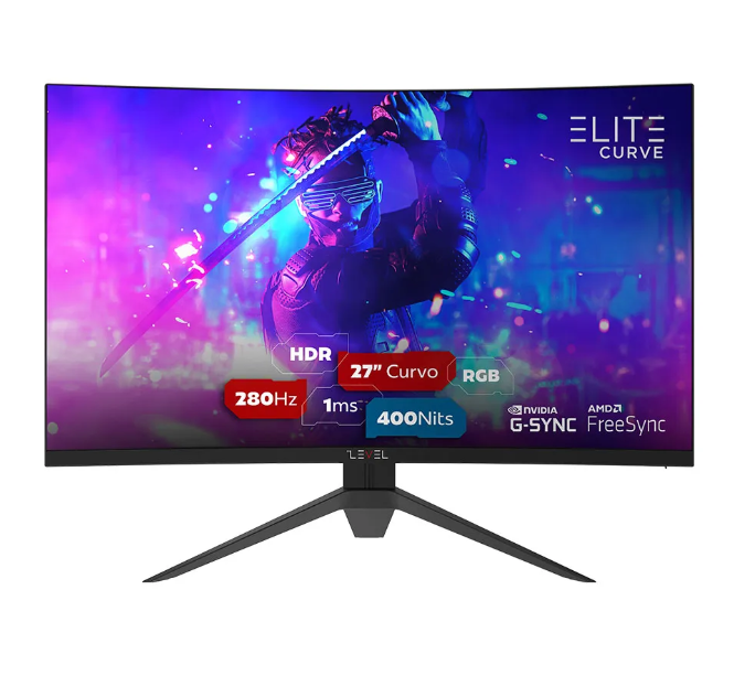 MONITOR LEVEL ELITE CURVE 280HZ 1 MS 27'' ELED FREESYNC G-SYNC