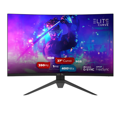 MONITOR LEVEL ELITE CURVE 280HZ 1 MS 27'' ELED FREESYNC G-SYNC
